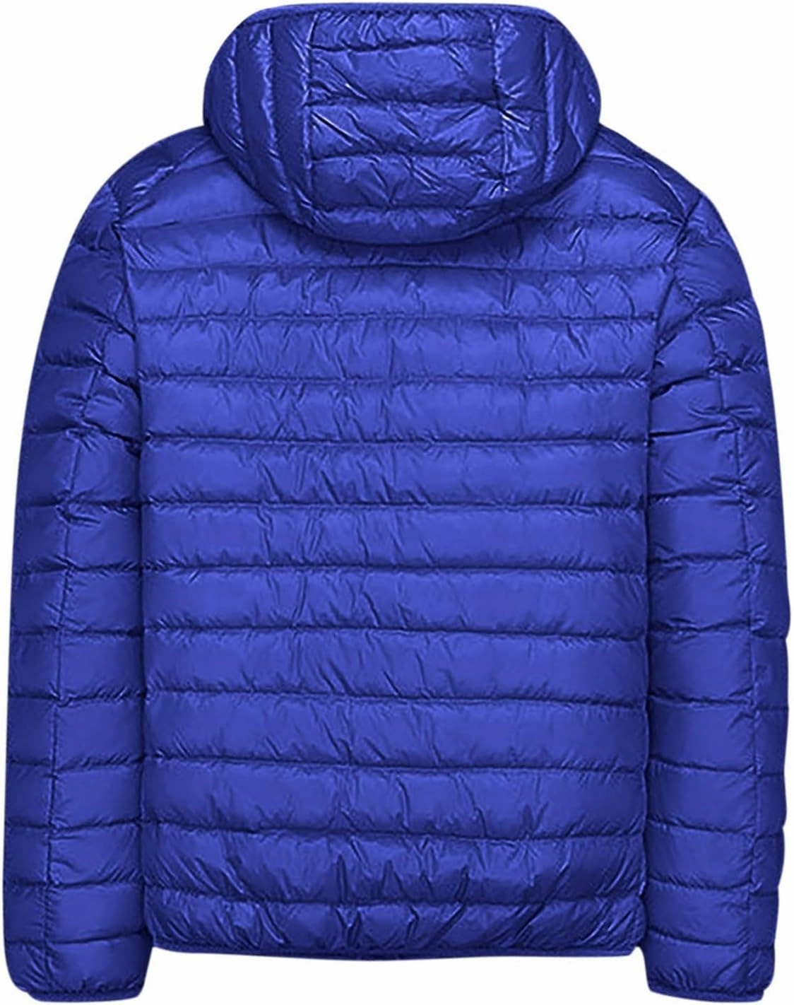 Warm Water Resistant Puffy Hooded Casual Loose Stand Up Collar Jacket with Removable Hood Packable Puffer Jacket