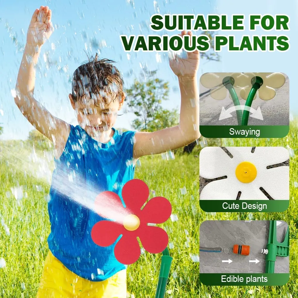 Water Sprinkler for Lawn, 2025 New Creative Rotating Garden Water Sprinklers, Cute Dancing Lawn Sprinkler, Multipurpose Garden Watering Tool (Red)