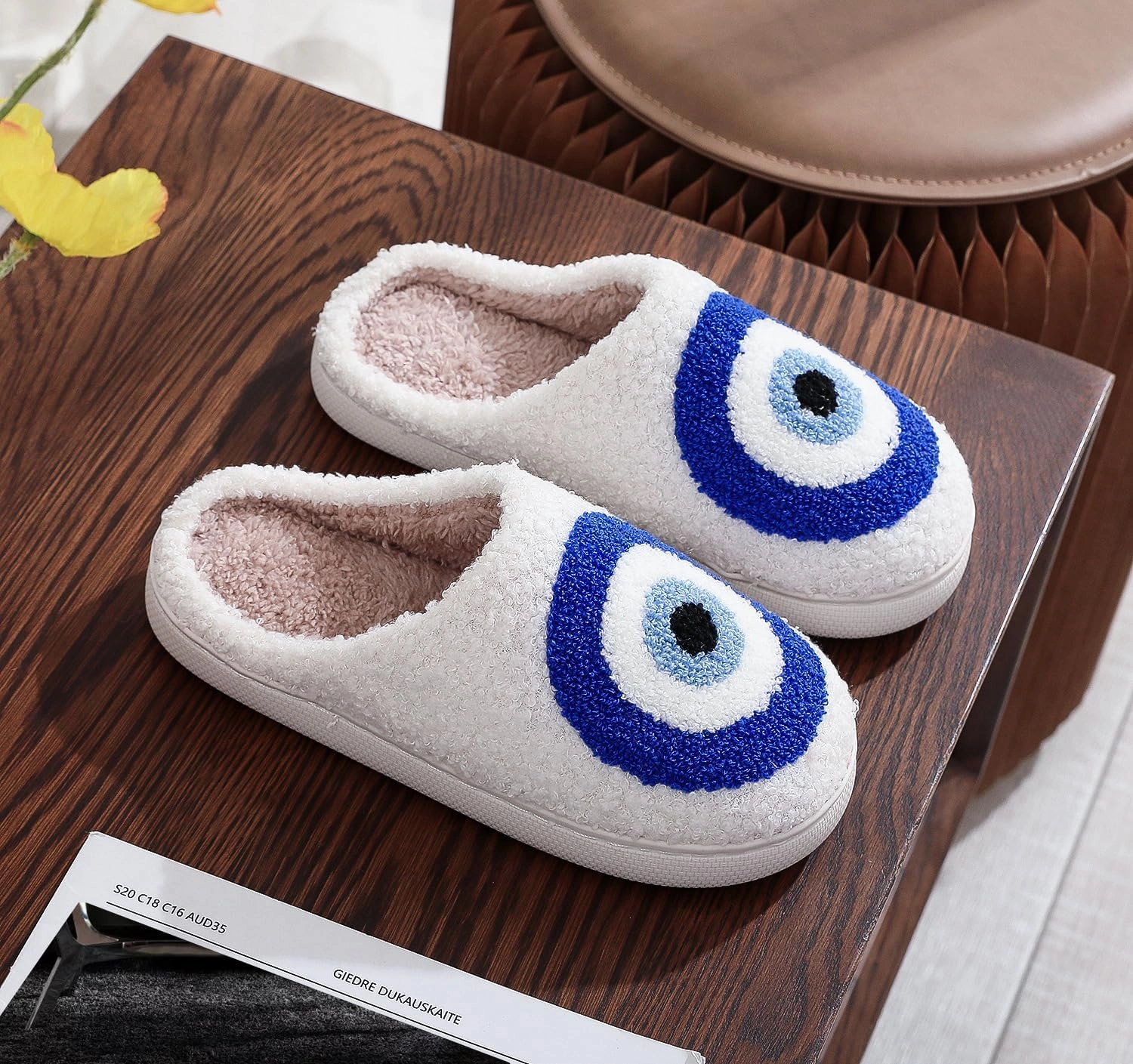 Women Men House Slippers Comfy Plush Slippers Shoes for Home Bedroom Indoor