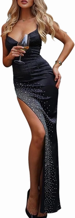 Women Sexy Hot Drilling Process Sexy Dress Party Club Night Dress