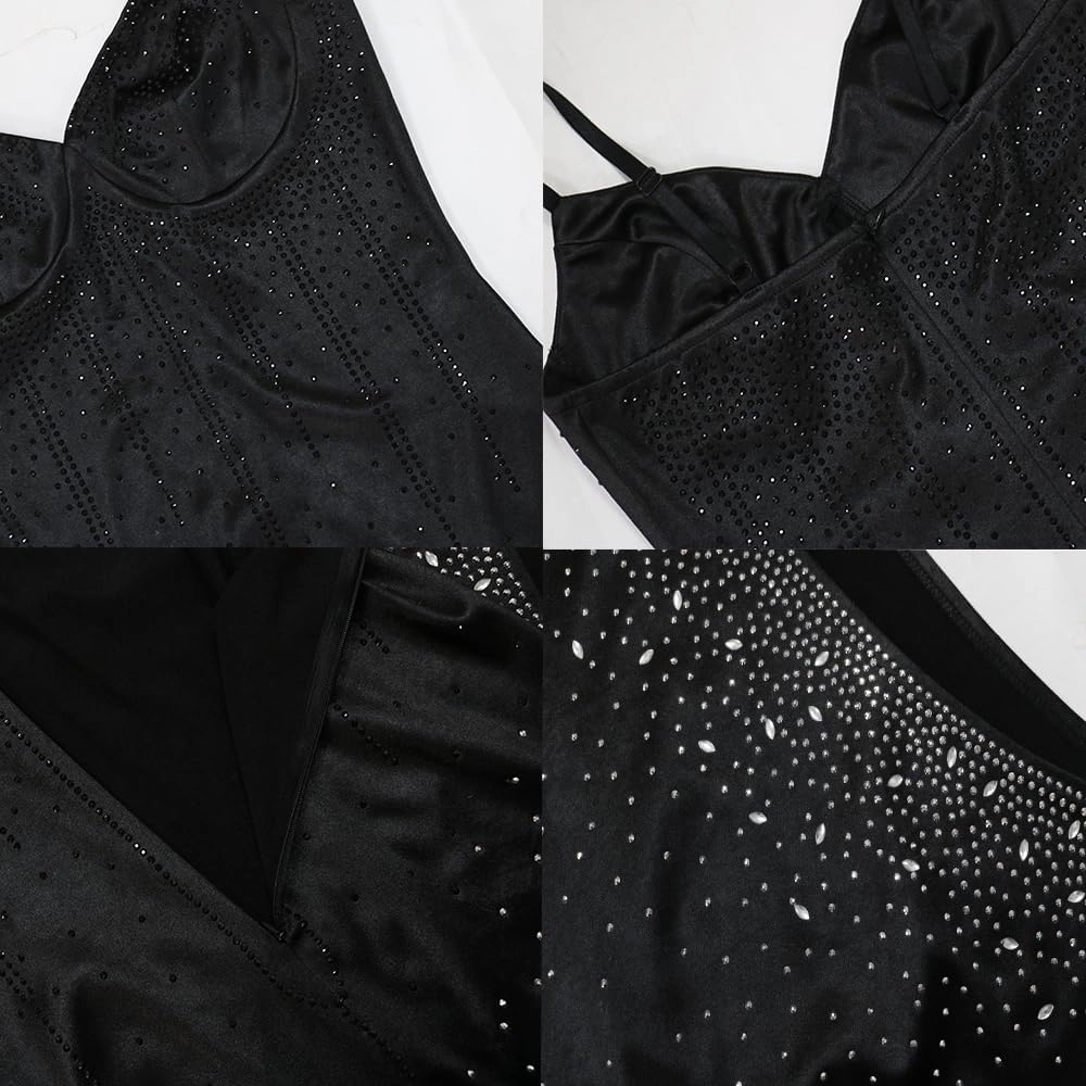 Women Sexy Hot Drilling Process Sexy Dress Party Club Night Dress