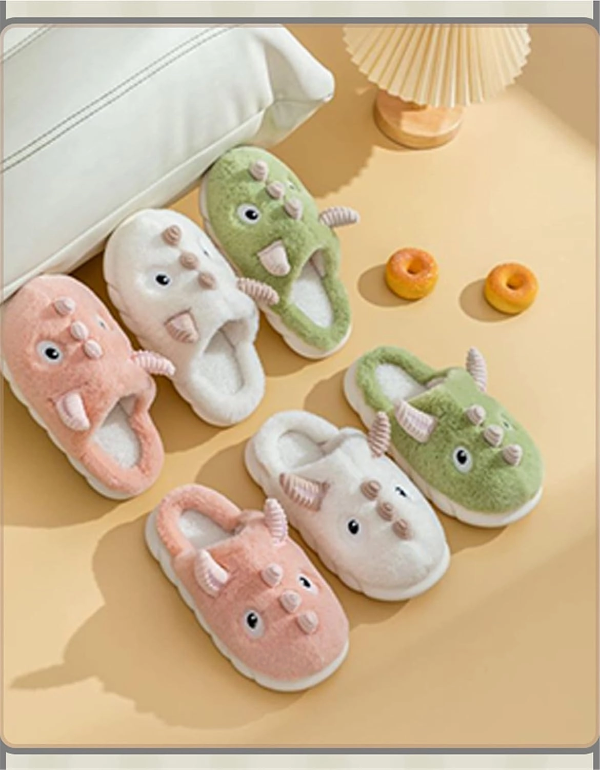 Women slippers Sheep slippers Dinosaur slippers Winter plush slippers Interesting animal slippers Household thermal slippers