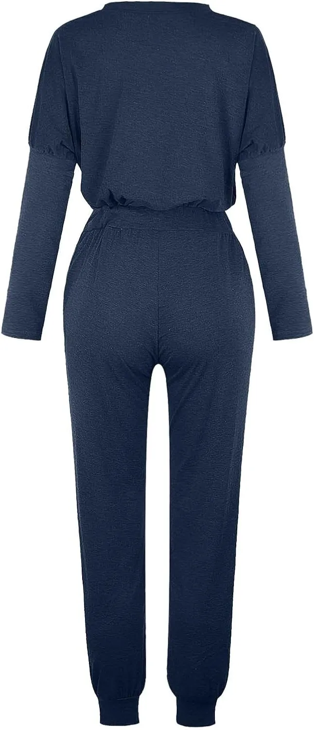Womens 2 Piece Outfits Sweatsuit Set Oversized Tops and Long Pants Tracksuit Sweatsuits Long Sleeve Hoodie Matching