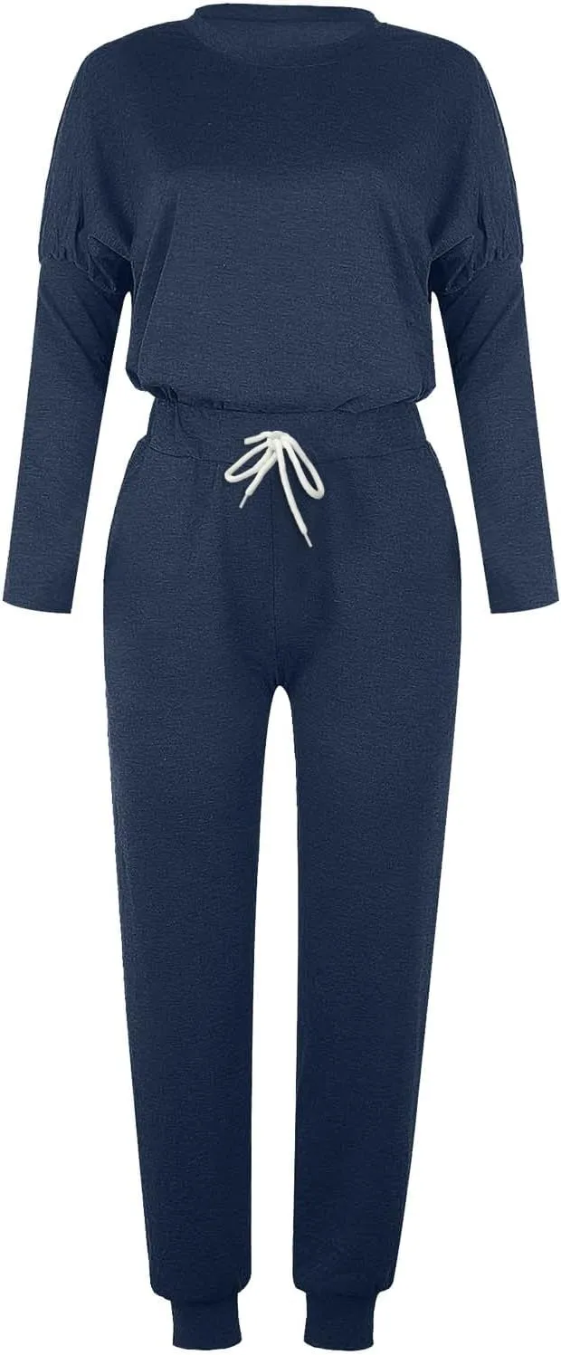 Womens 2 Piece Outfits Sweatsuit Set Oversized Tops and Long Pants Tracksuit Sweatsuits Long Sleeve Hoodie Matching