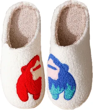 Women's Cute Strawberry Cherry Mushroom Cartoon Animal Cat Slippers - Cowboy Hat Boots - Happy Face Memory Foam Fluffy Cloud Indoor Household Couple Slippers