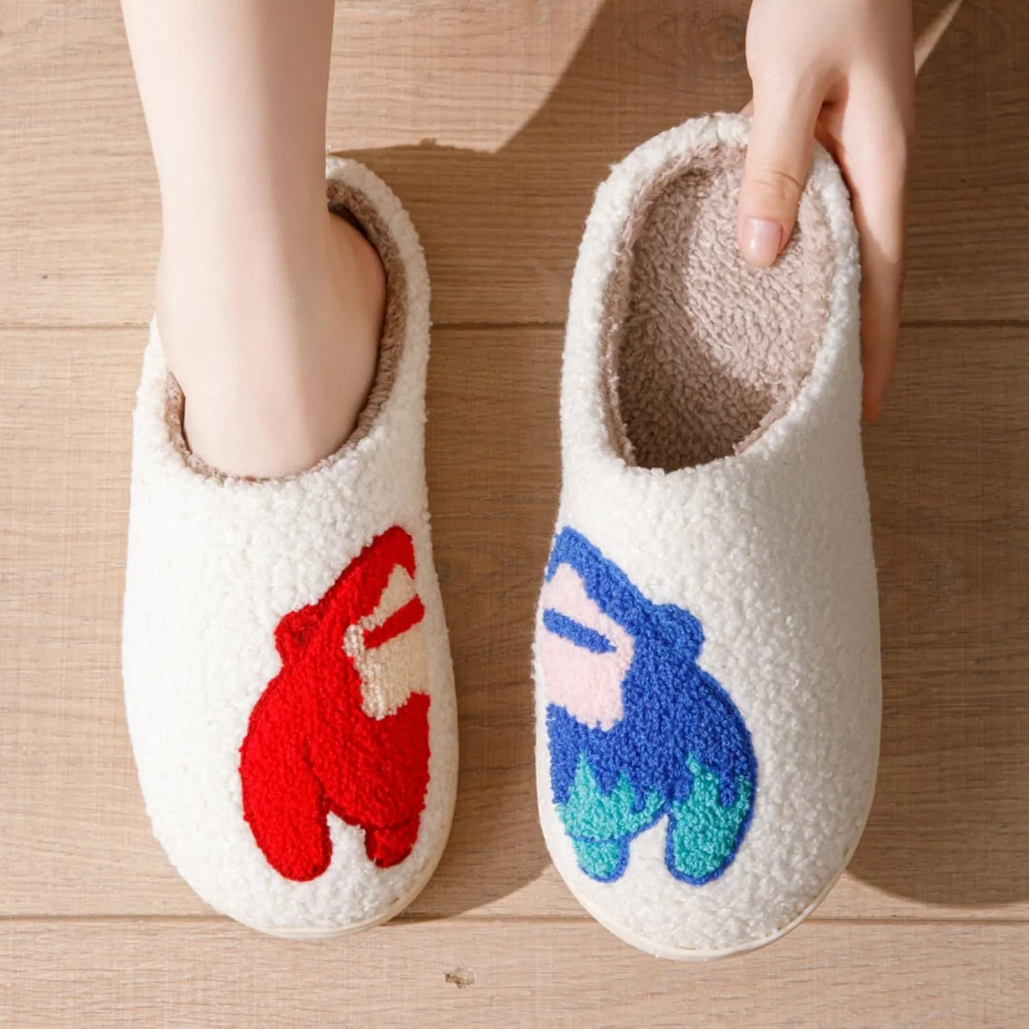 Women's Cute Strawberry Cherry Mushroom Cartoon Animal Cat Slippers - Cowboy Hat Boots - Happy Face Memory Foam Fluffy Cloud Indoor Household Couple Slippers