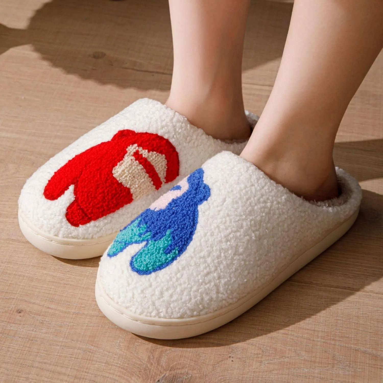 Women's Cute Strawberry Cherry Mushroom Cartoon Animal Cat Slippers - Cowboy Hat Boots - Happy Face Memory Foam Fluffy Cloud Indoor Household Couple Slippers
