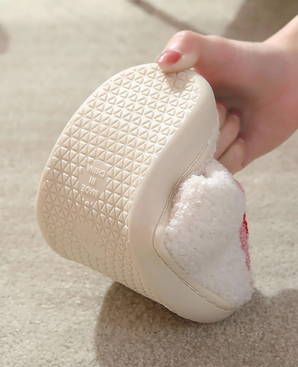 Womens Mens Slippers Retro Memory Foam Cute Cartoon Plush Fluffy Warm Fur Lined slippers Indoor House Home Winter Shoes