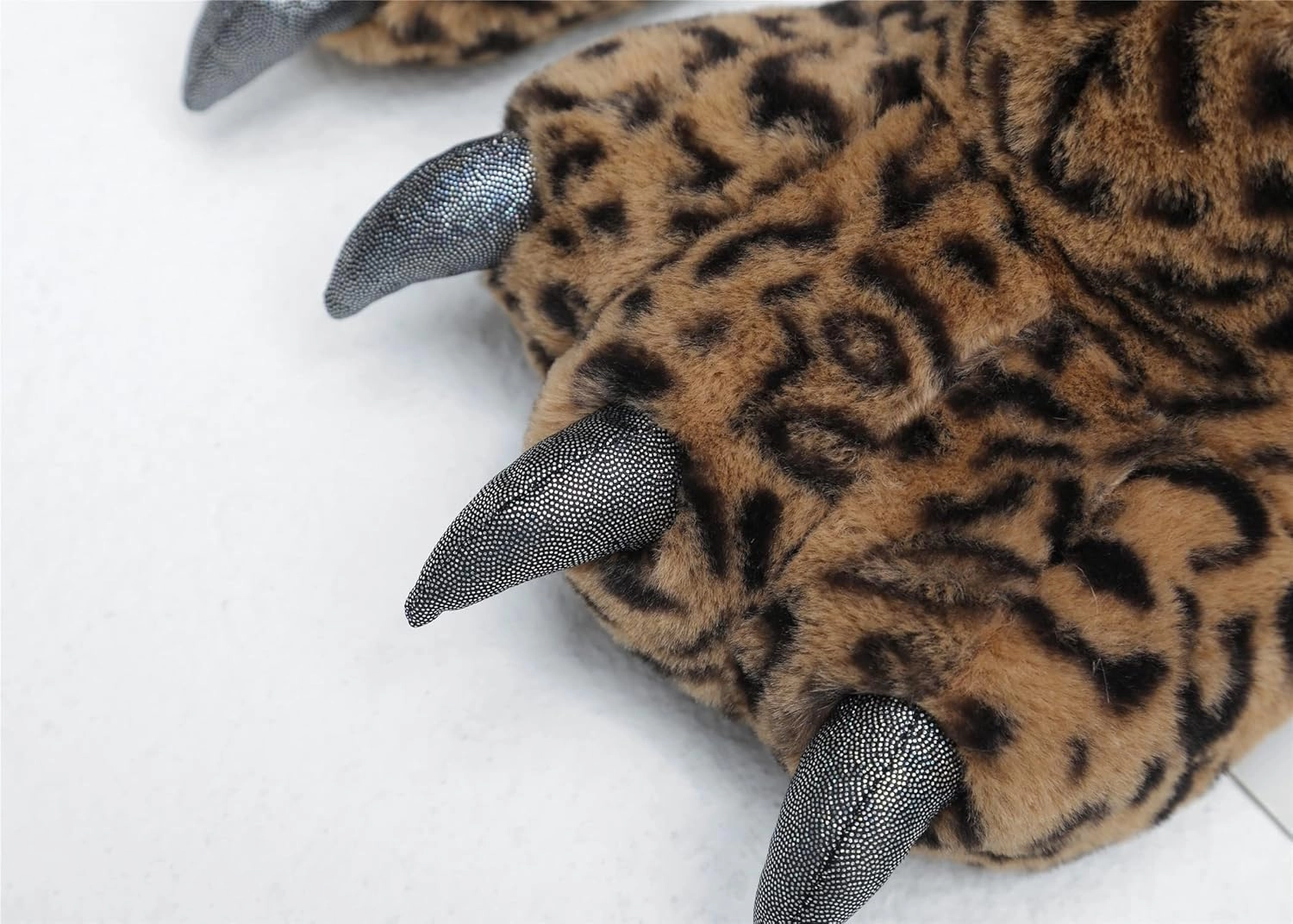 YESBOR Men's Cute Plush Paw Claw House Slippers Halloween Furry Animal Cosplay Costume Shoes