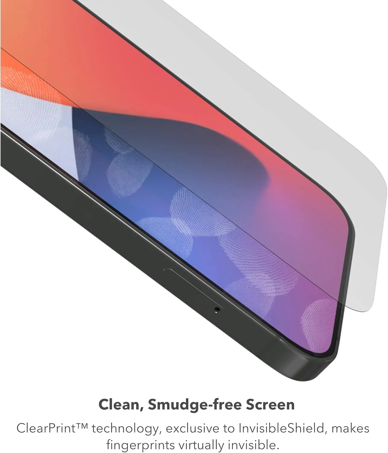 ZAGG InvisibleShield Glass Elite Anti-Glare Plus - Blocks Glare from your device - Made for iPhone 12 Pro Max, Clear, 200106678